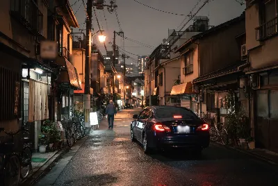 道路や車のある風景