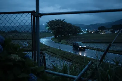 道路や車のある風景