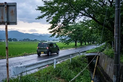 道路や車のある風景