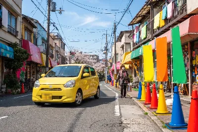 道路や車のある風景