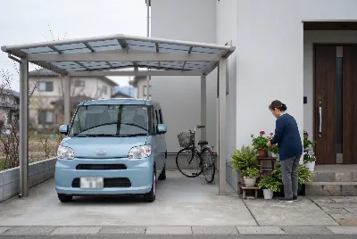 カーリースの契約・引き渡しをしている様子