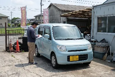 中古車の販売・買取をしている様子