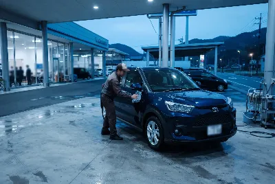 中古車の販売・買取をしている様子