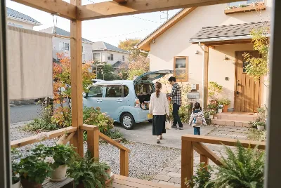カーリースの契約・引き渡しをしている様子