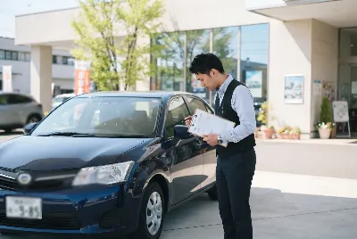 中古車の販売・買取をしている様子