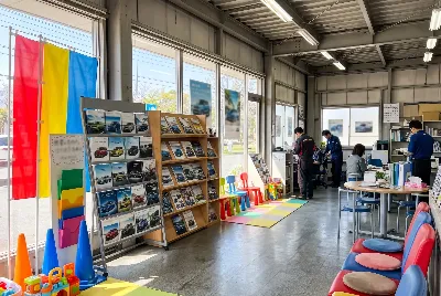 自動車販売店のショールーム・店内の様子
