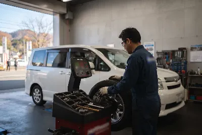 タイヤ交換・タイヤ作業をしている様子