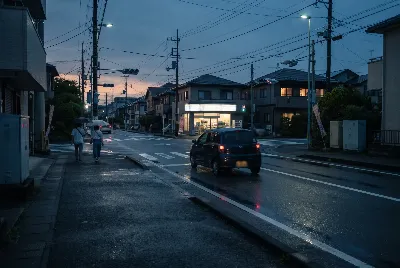 道路や車のある風景