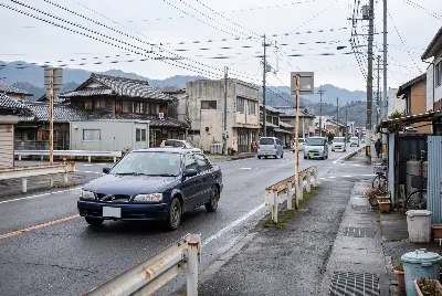 道路や車のある風景