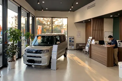 自動車販売店のショールーム・店内の様子