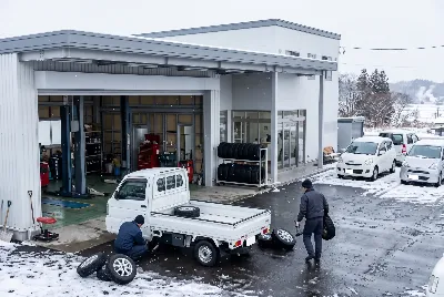 タイヤ交換・タイヤ作業をしている様子