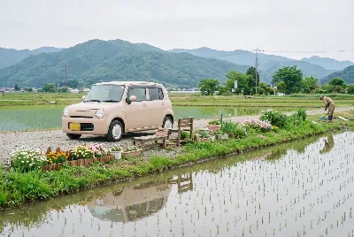 道路や車のある風景