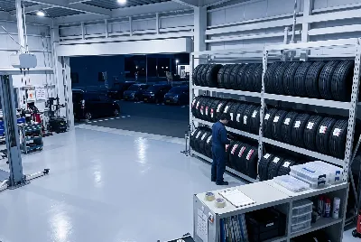 タイヤ交換・タイヤ作業をしている様子