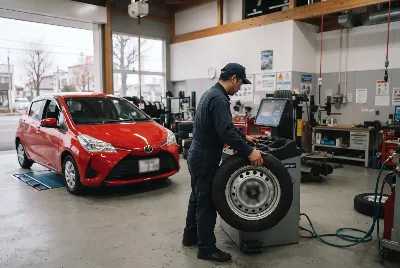 タイヤ交換・タイヤ作業をしている様子