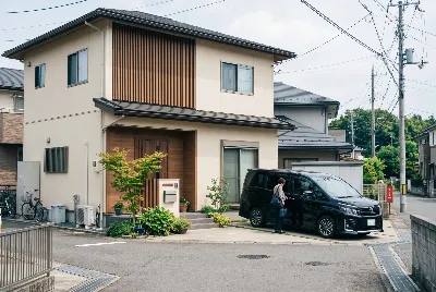 カーリースの契約・引き渡しをしている様子