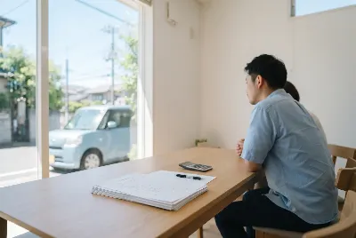 カーリースの契約・引き渡しをしている様子