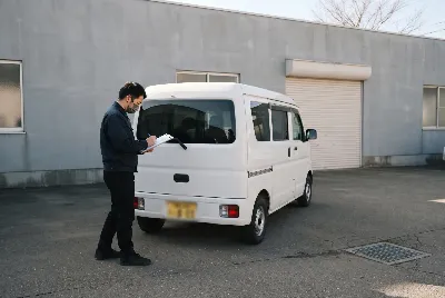 中古車の販売・買取をしている様子