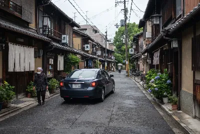 道路や車のある風景