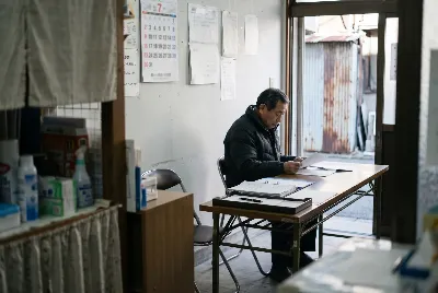 カーリースの契約・引き渡しをしている様子