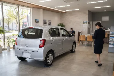 中古車の販売・買取をしている様子