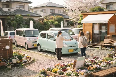 中古車の販売・買取をしている様子