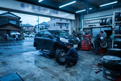タイヤ交換・タイヤ作業をしている様子