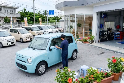 中古車の販売・買取をしている様子