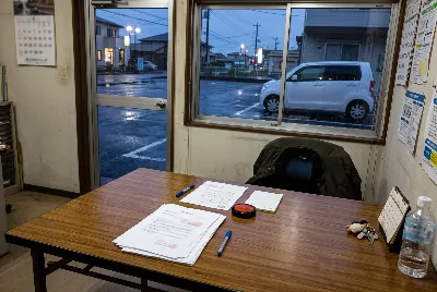 カーリースの契約・引き渡しをしている様子