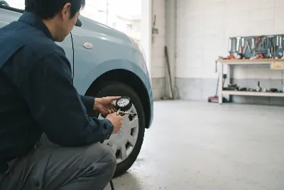 タイヤ交換・タイヤ作業をしている様子