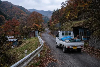 道路や車のある風景
