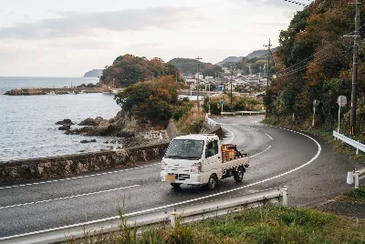 レンタカーの受付・貸出をしている様子