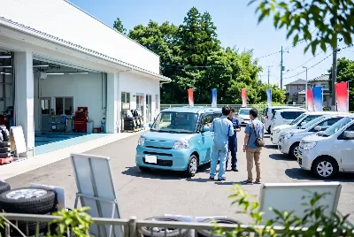 中古車の販売・買取をしている様子