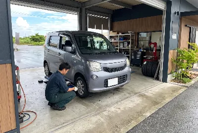タイヤ交換・タイヤ作業をしている様子