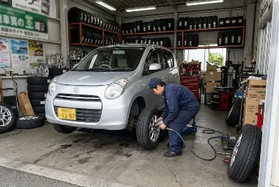 タイヤ交換・タイヤ作業をしている様子