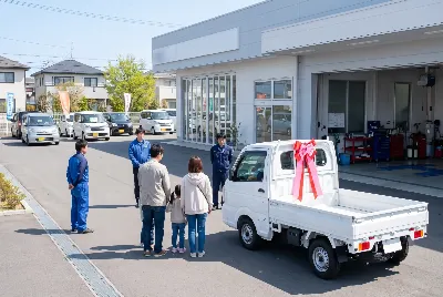 中古車の販売・買取をしている様子