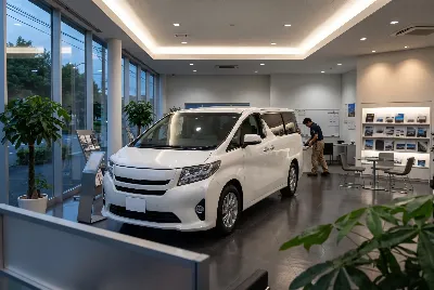 自動車販売店のショールーム・店内の様子