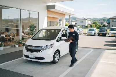 中古車の販売・買取をしている様子