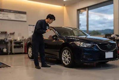 中古車の販売・買取をしている様子