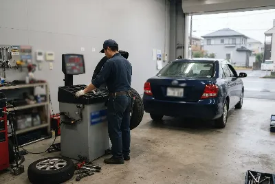 タイヤ交換・タイヤ作業をしている様子