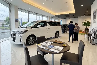 自動車販売店のショールーム・店内の様子